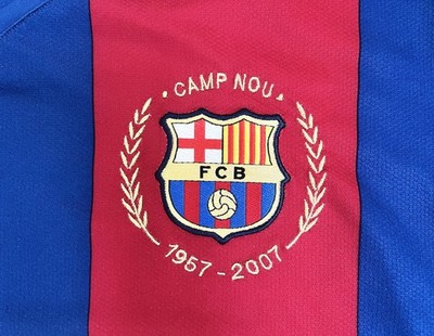Vintage Nike Barcelona 2007 2008 Camp Nou 50th Anniversary Home