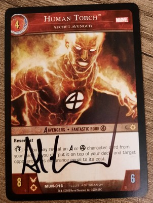 Vs System TCG CCG - Secret Avenger: Human Torch - SIGNIERT von ADI GRANOV Marvel