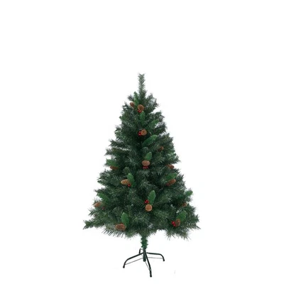 Weihnachtsbaum künstlich Tannenzapfen und Beeren inkl. Ständer 150cm SVITA - Bild 1 von 4