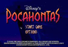 Pocahontas - Sega Genesis Game