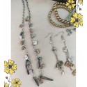 Schmuckschatulle - Schmuckschatulle aus Holz & Perlmuttschmuck + Modeschmuckarmbänder - Bild 7 von 12