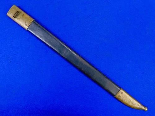 Antique US Civil War Bayonet Sword Leather Scabbard Sheath