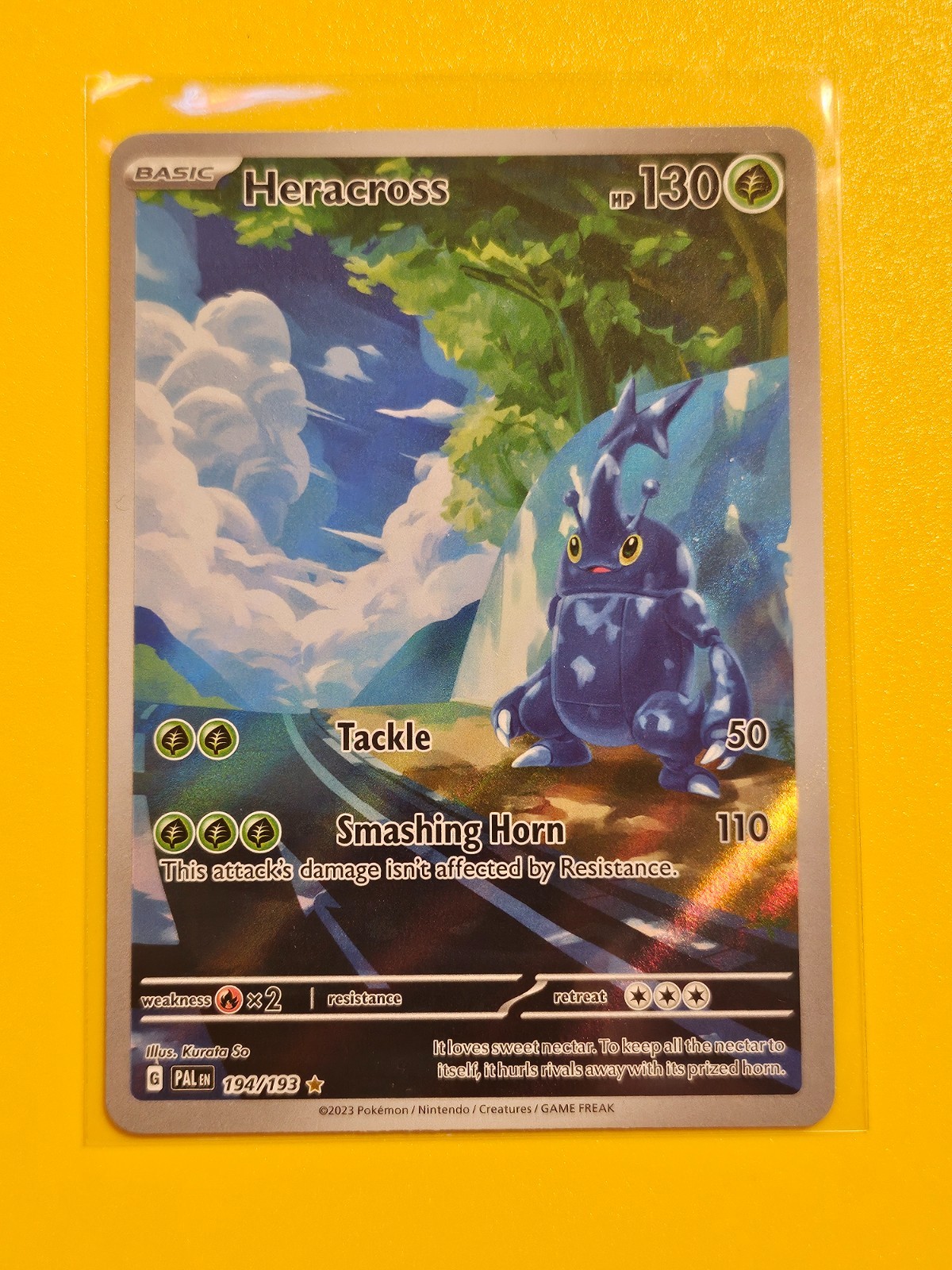 Pokemon Heracross 194/193 - Paldea Evolved - Illustration Rare - NM