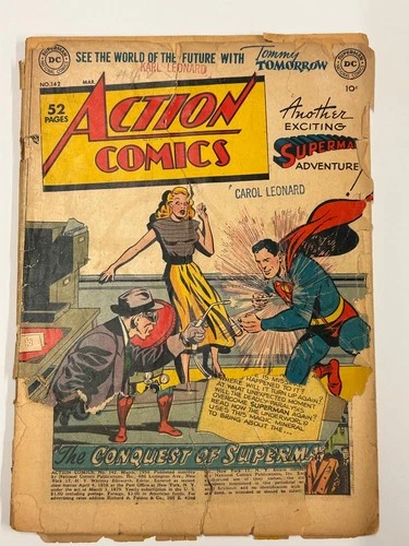 1950 Action Comics #142 Superman Marvel Old Vintage Golden Age DC Comic lot