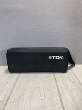 TDK Case Logic 15 Cassette Tape Holder Carrying Vintage Black Zipper Storage