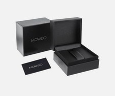 New Authentic Movado Black Watch Box Set - Instructions Included