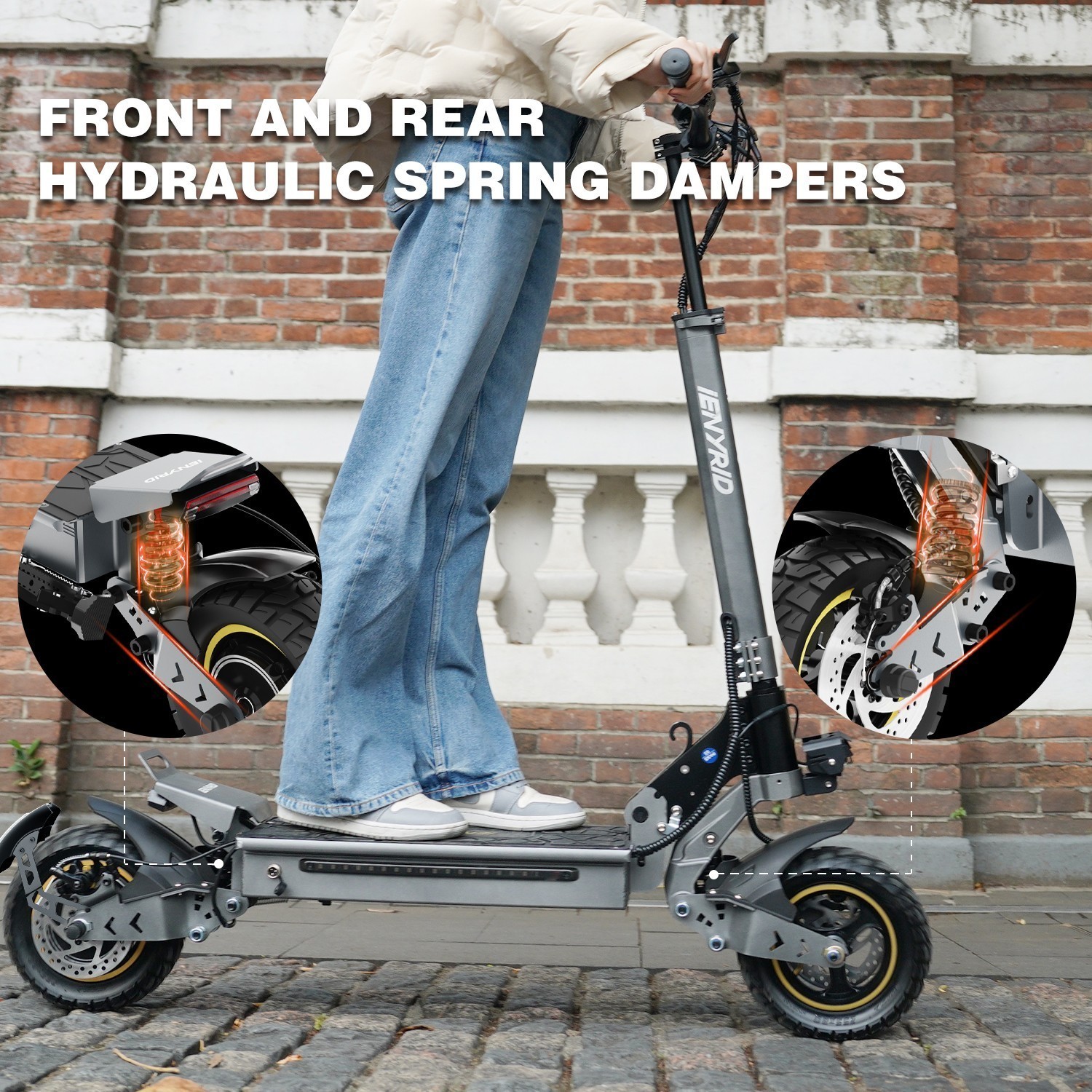 IENYRID S1 Electric Scooter 800W Motor 48V 15Ah  10" Folding Off-road EScooter