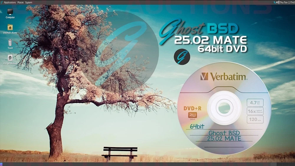 GhostBSD 25.02 MATE 64bit DVD