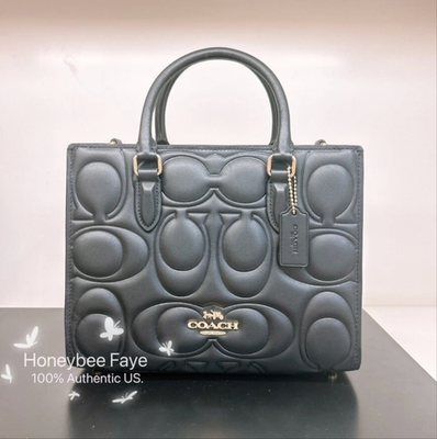 NWT Coach Maggie Small Tote Bag In Signature Leather CY670 Gold