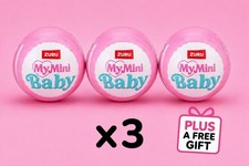 My Mini Baby By Zuru Series Surprise Mystery Capsule Bundle x3 Plus Free Gift