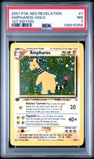 Pokemon 1st Edition Ampharos 01/64 - PSA 7 NM - Neo Revelation Holo *SWIRL* on eBay