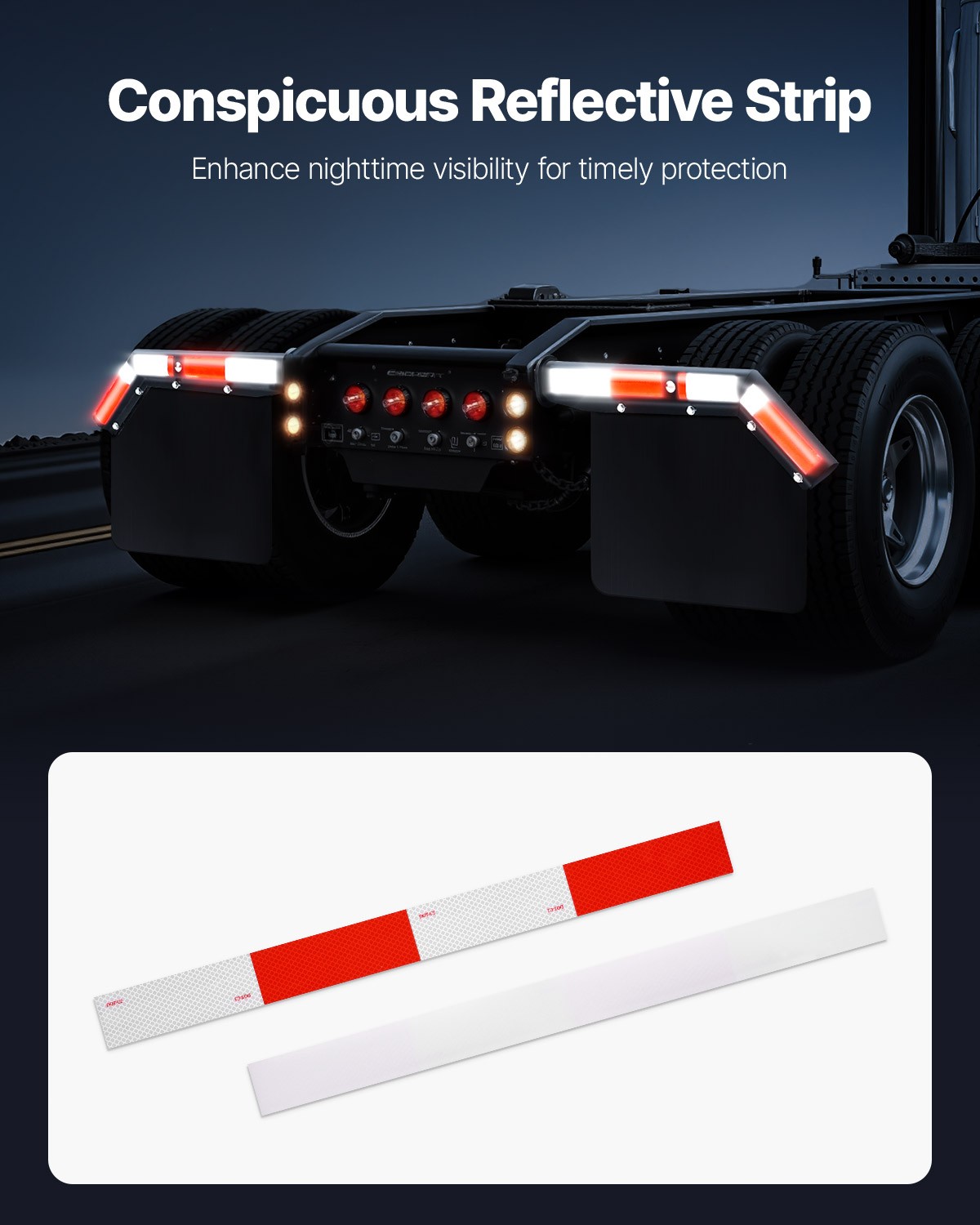 VEVOR Angled Spring Loaded Mud Flap Hangers for Semi Trucks 1-1/8" Bolt Spacing