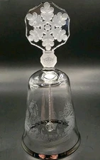Vintage 1986 Lenox Crystal Bell "Dashing Through The Snow" Snowflake Sleigh Ride