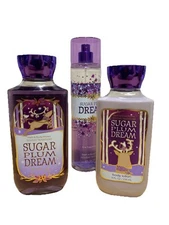 Bath & Body Works Sugar Plum Dream Body Mist, Body Lotion & Body Wash Set