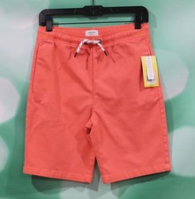Cabana Boys Large Orange Elastic Drawstring Waist New Shorts.
