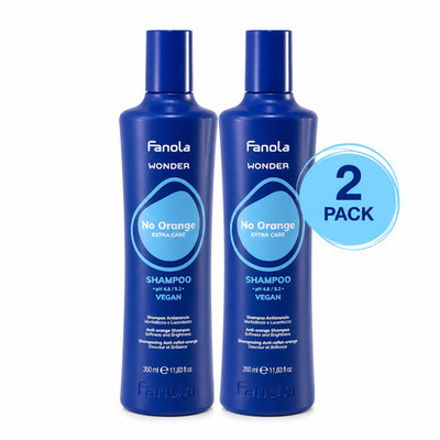 2 PACK Fanola No Orange Shampoo -11.83 ozNeutralize Orange & Brassy Tone
