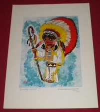 Lil' Chiefton  Unframed Art Bright Eyes by Kimberly Millett Signed