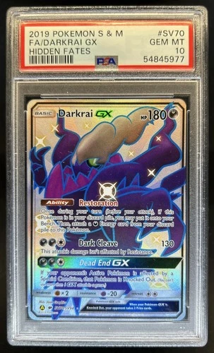 2019 Pokemon SM Hidden Fates Darkrai GX #SV70/SV94 PSA 10 GEM MINT