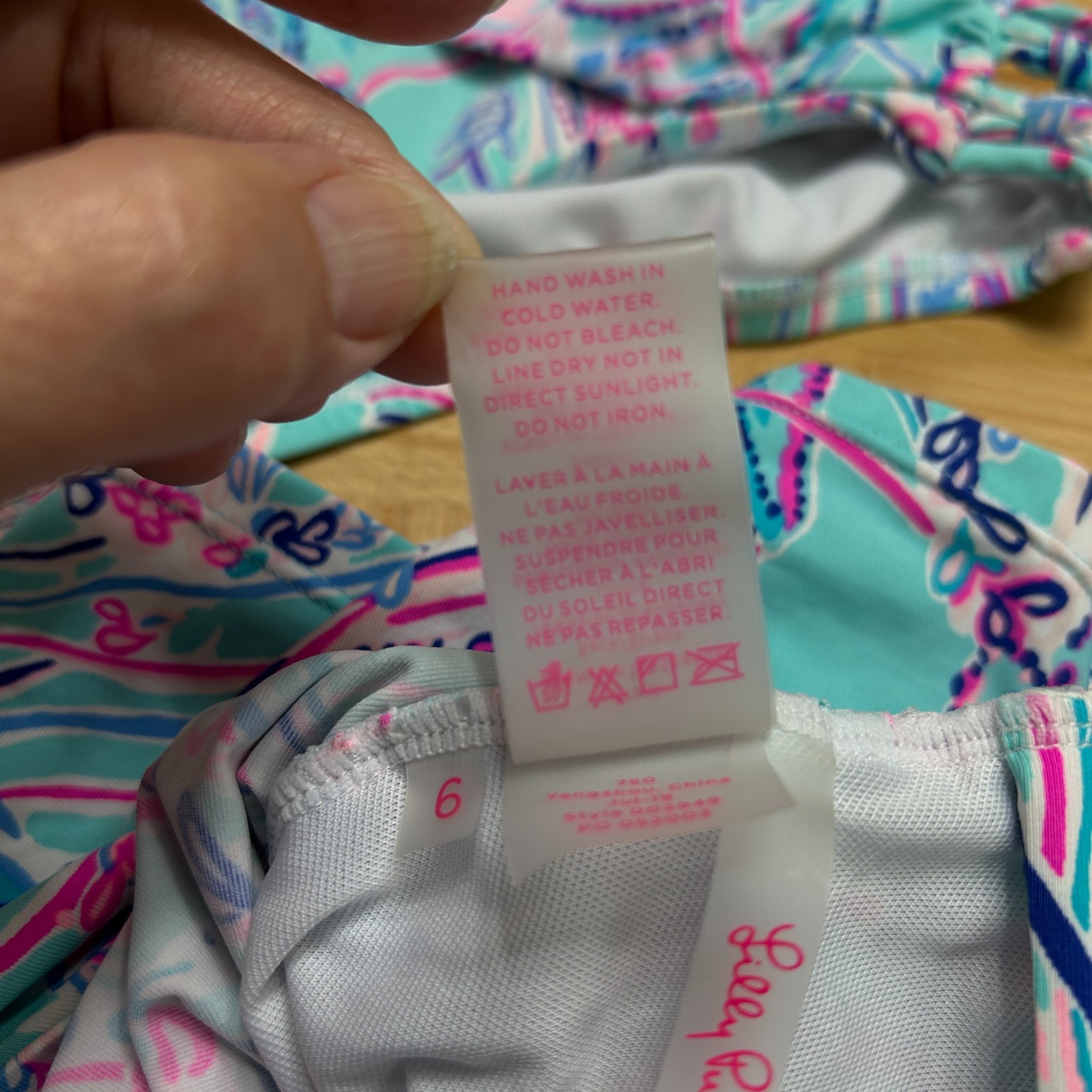 Lilly Pulitzer 2 Piece Halter Tankini Top And Bottom Swim Suit Women's Size 6