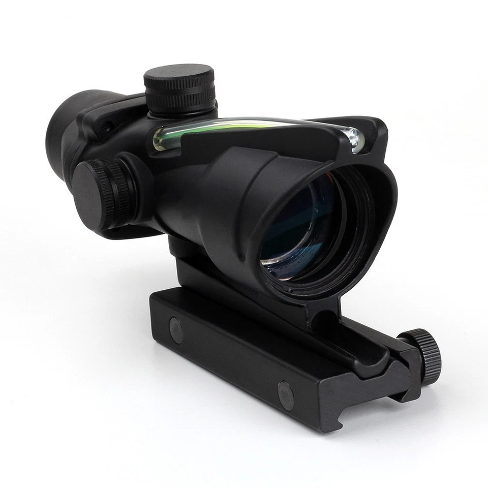 4X32 ACOG Fiber Green Illuminated Etched Reticle Rifle Scope w/20mm Rail Mount - Image 2 of 4