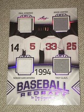 NOMAR KONERKO GLAUS VARITEK 2020 Leaf In The Game Used REDRAFT #11/12 4X JERSEY
