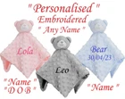Personalised Baby Comforter Blanket Security Blanket Teddy Bear Baby gift Babies
