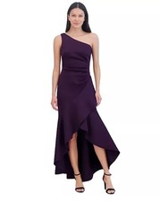 Eliza J Women's One-Shoulder High-Low Hem Sleeveless Gown Sz14 $198 (484)