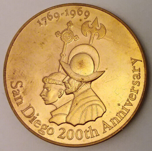 San Diego 200th Anniversary 1769-1969 Souvenir Medal Token 33mm | eBay