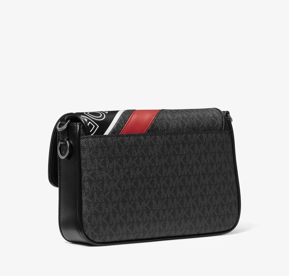 Bolso Mensajero Bradshaw Mediano Logo Repujado Rayas Foto 4 de 4