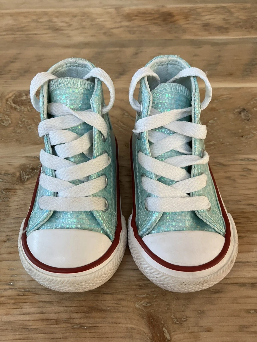 Infant top converse glitter