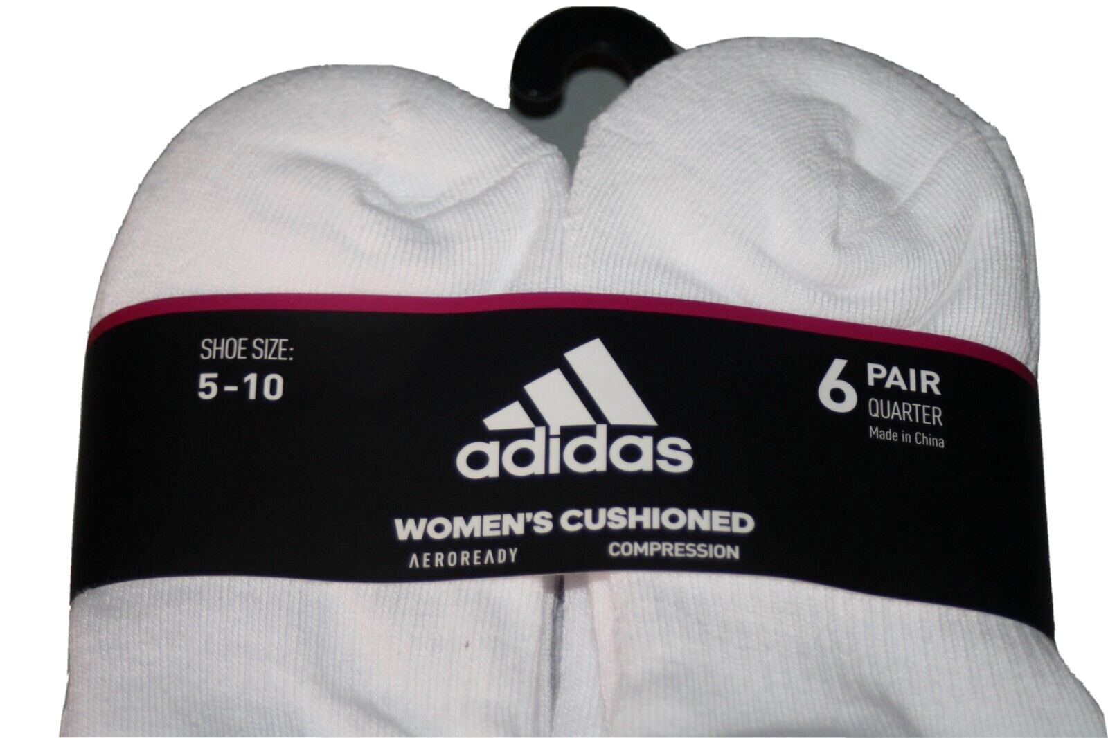 WOMENS Adidas Aeroready Compression Quarter SOCKS 6 pair Size 510