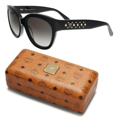 MCM Sunglasses MCM606S 001 Black/Gray Visetos Gold Monogram  display picture 1