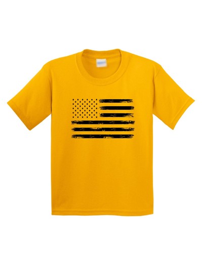 American Distressed USA Flag Patriotic Kids Short Sleeve T Shirt Funny New Gift - Picture 8 of 13