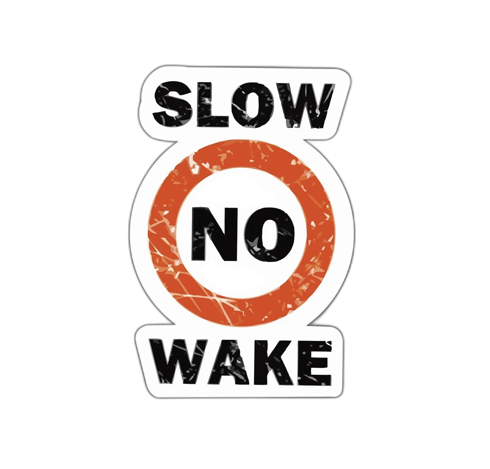 Slow No Wake Boat Sticker Decal for Safe Speed Zones