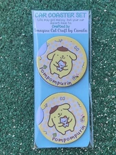 Pompompurin Kawaii Car Coasters Set Of 2