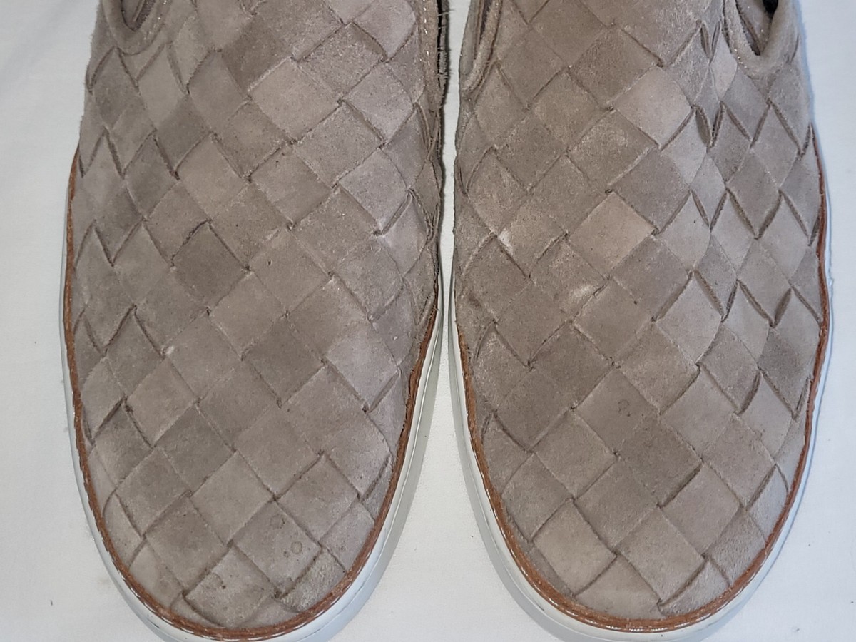 Allen Edmonds Men\'s Beige Alpha Woven Suede Slip-On Sneakers‎ Size 10.5 3E Allen Edmonds Suede Upper Material Casual Shoes for Men E  main image 3