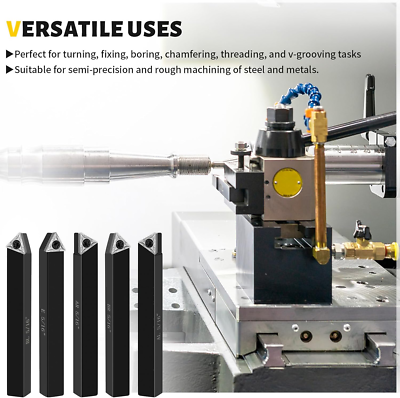 5-Piece Lathe Tool Set, Carbide Welding Head Assembly Tool Parts Cutting Machine Tool Inserts Turning For Industrial Lathe Processing (16 X 16 Mm - View #10