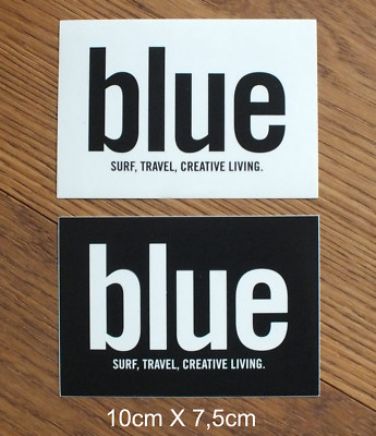 2 x Sticker Decal Blue Surf Magazine Windsurf Surfboard Kitesurf  