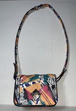 Preowned- Parfois Mini Crossbody Multi Print Poly Bag
