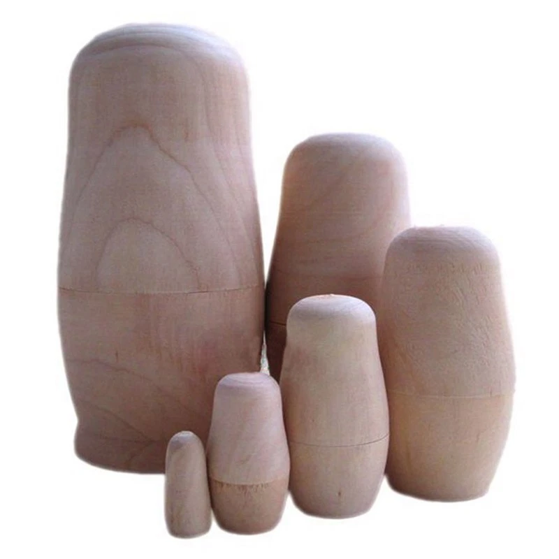 Russian Nesting Doll Blank Matryoshka Wood Unpainted DIY