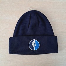 Image of REEBOK BASKETBALL LOGO BEANIE/SKULL/SKI HAT/CAP, ONE SIZE, CUFF/FOLDOVER, BLUE
