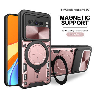 For Google Pixel 10 Pro XL 9A 9 8A 8 Magnetic Ring Stand Rugged Hard Phone Case