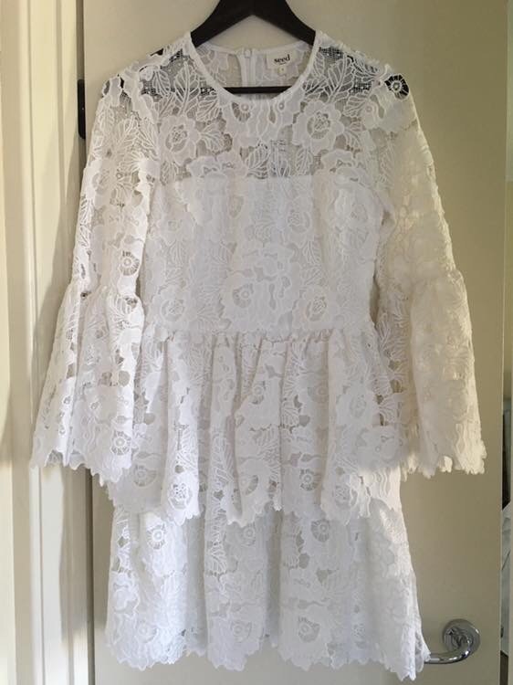 Seed Heritage Bell Sleeved Frill White 