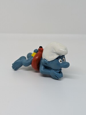 Smurfs 20025 Swimmer Smurf Swimming Pool Vtg Figure Schleich Peyo PVC Figurine