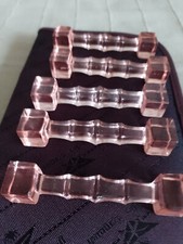 ART DECO - Messerbänkchen - Kristallglas x 6