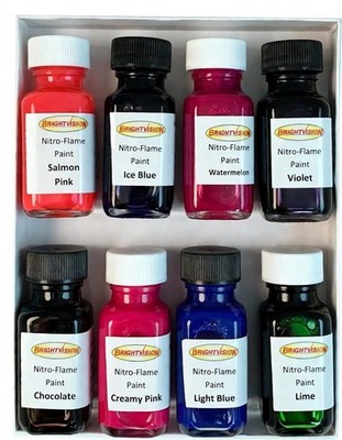 Brightvision 8-PACK Nitro-Flame Redline Restoration Custom Paint Collection #2