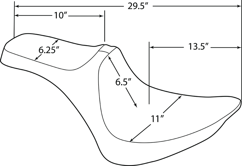 Asientos Harley Softail Standard Drag Specialties 0802-1365 Predator III 84-99 Foto 2 de 2