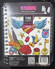 Artisto 8.5 x 5.5 Acid Free - Premium Sketch Book, Spiral Bound, 1x100 Sheets