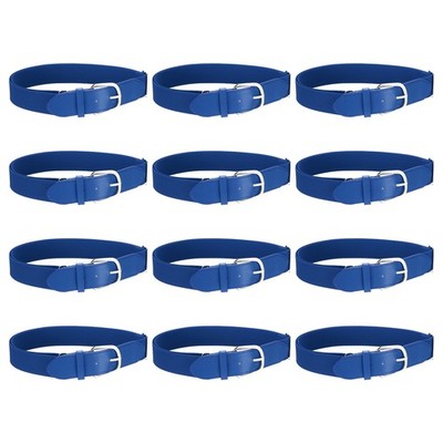 Baseball Belt Softball Belt Fit for Adult- (12 Pack, Blue)