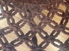 Vintage Boho Handwoven Macrame Hourglass End Table Brown with Beads (w/o top) — photo 7